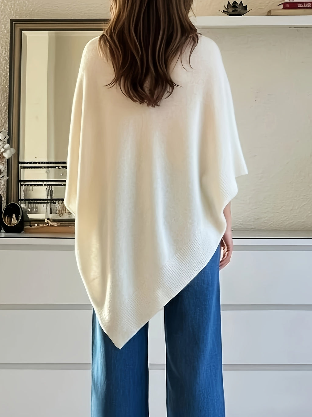Écharpe grande taille, coupe oversize, toucher moelleux, porté de face
