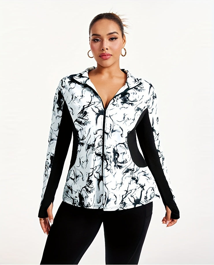 Veste grande taille, coupe oversize, manches longues