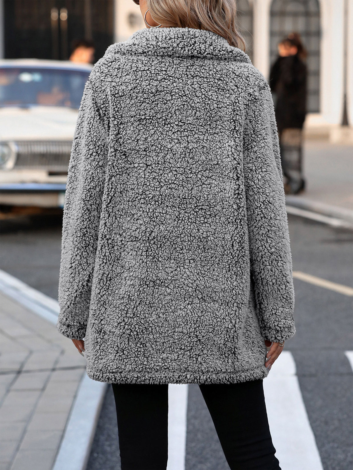 Manteau grande taille, mise en situation