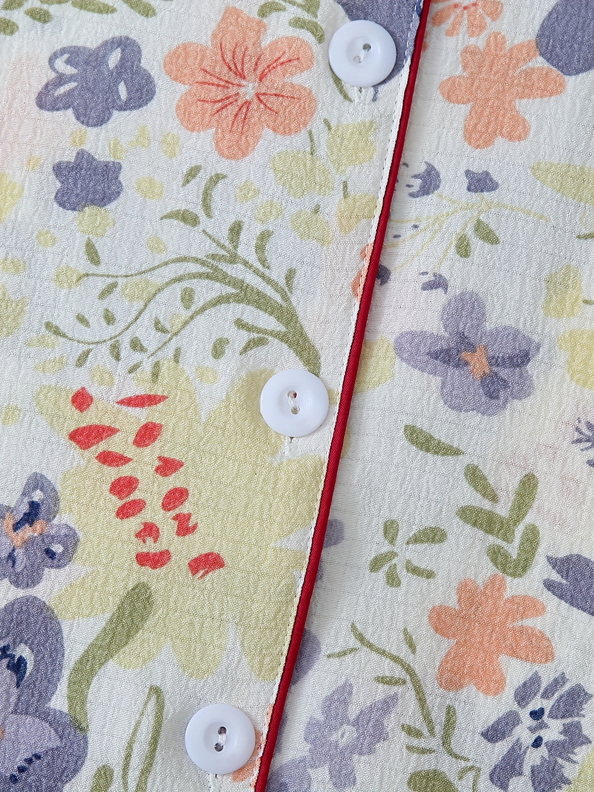 Chemise grande taille à imprimé fleuri, col à revers, boutonnage — composition : 95% Polyester, 5% Élasthanne Image