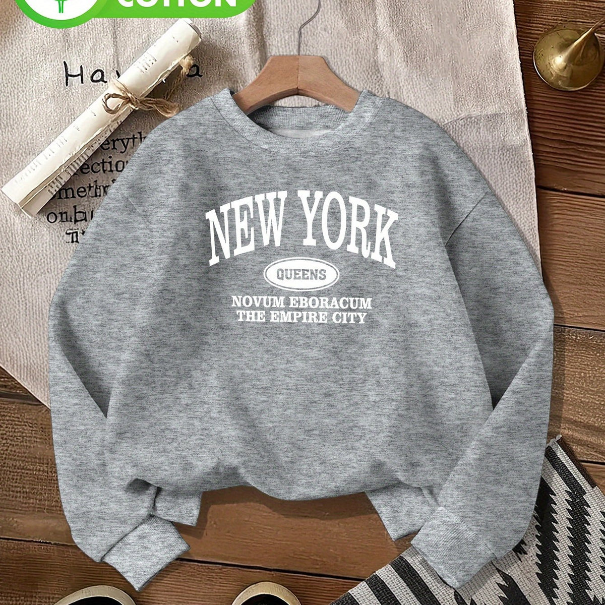 Pull grande taille, col rond, toucher naturel, chaleur d'hiver, vu de dos
