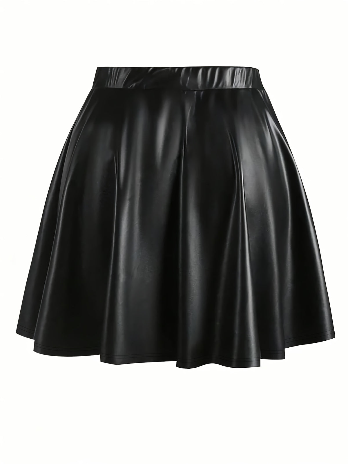Jupe grande taille, coupe évasée, allure élégante, détail du tissu