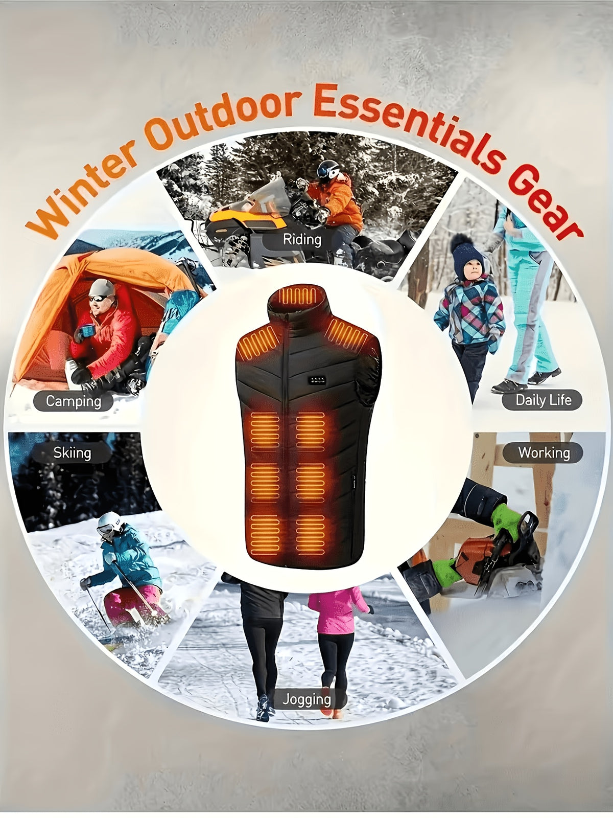 Veste grande taille, fermeture zippée, chaleur d'hiver, coupe-vent, tissu opaque