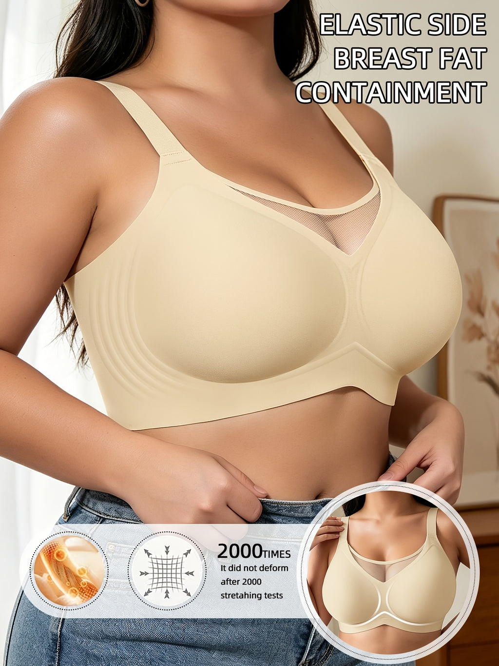 Soutien-gorge grande taille — Minimiseur à dos en U échancré