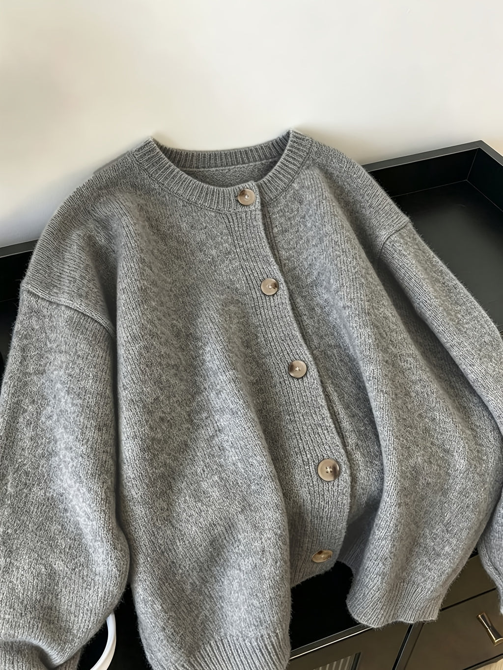 Cardigan grande taille, coupe ample, chaleur d'hiver, visuel produit
