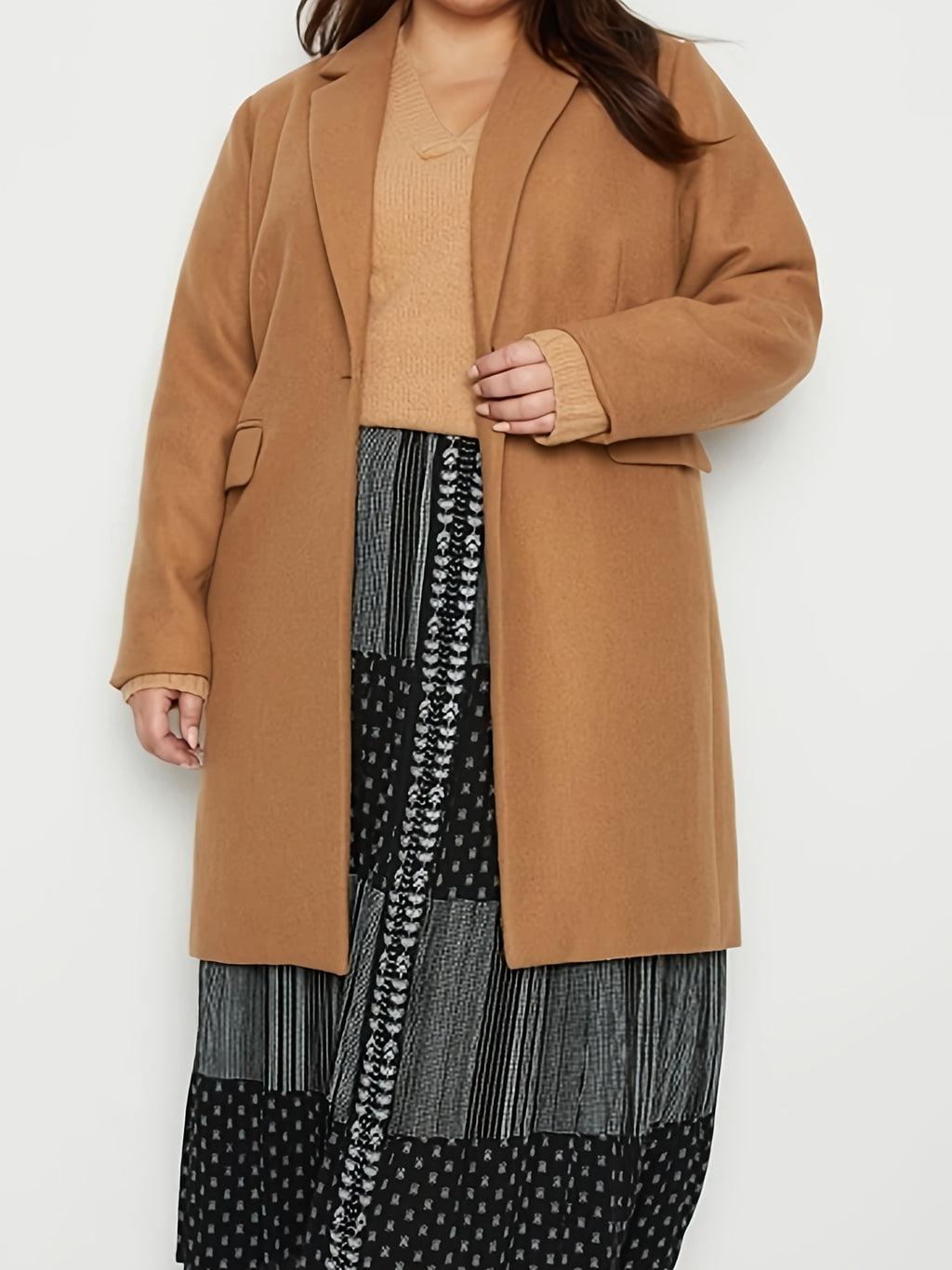 Trench grande taille, coupe oversize, doublure — composition : 100% Polyester