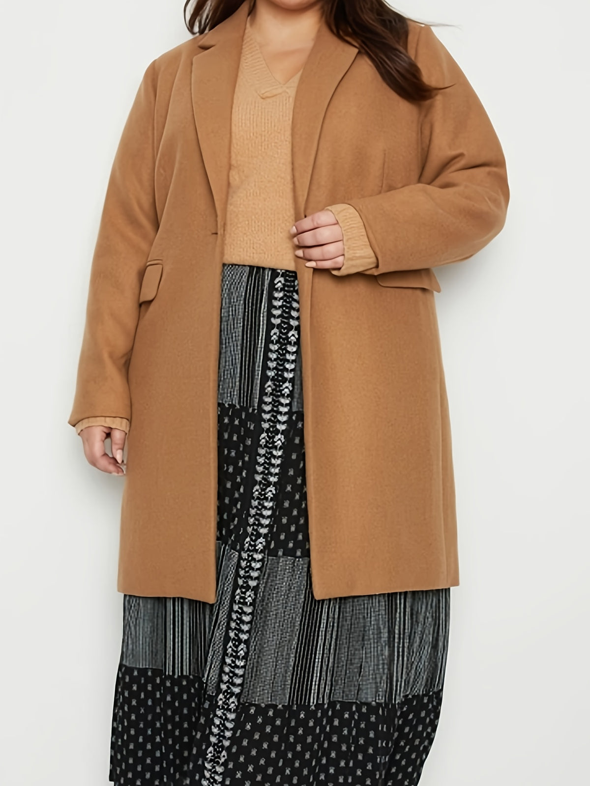 Trench grande taille, coupe oversize, doublure — composition : 100% Polyester Image