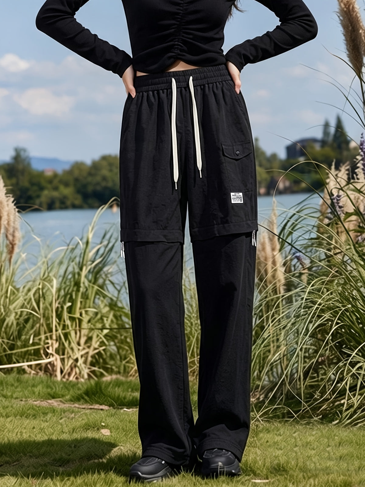 Pantalon convertible grande taille — Jambes zippées d'été