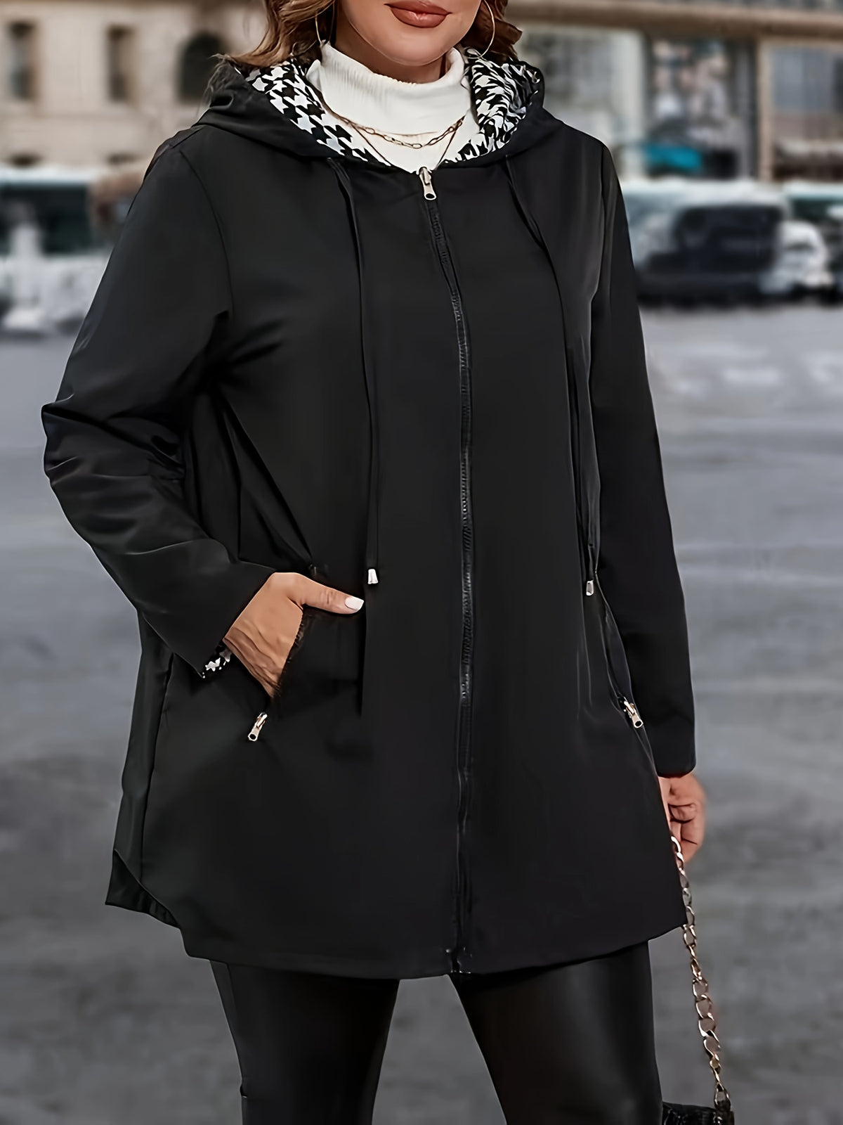 Manteau grande taille, coupe oversize, autre coloris