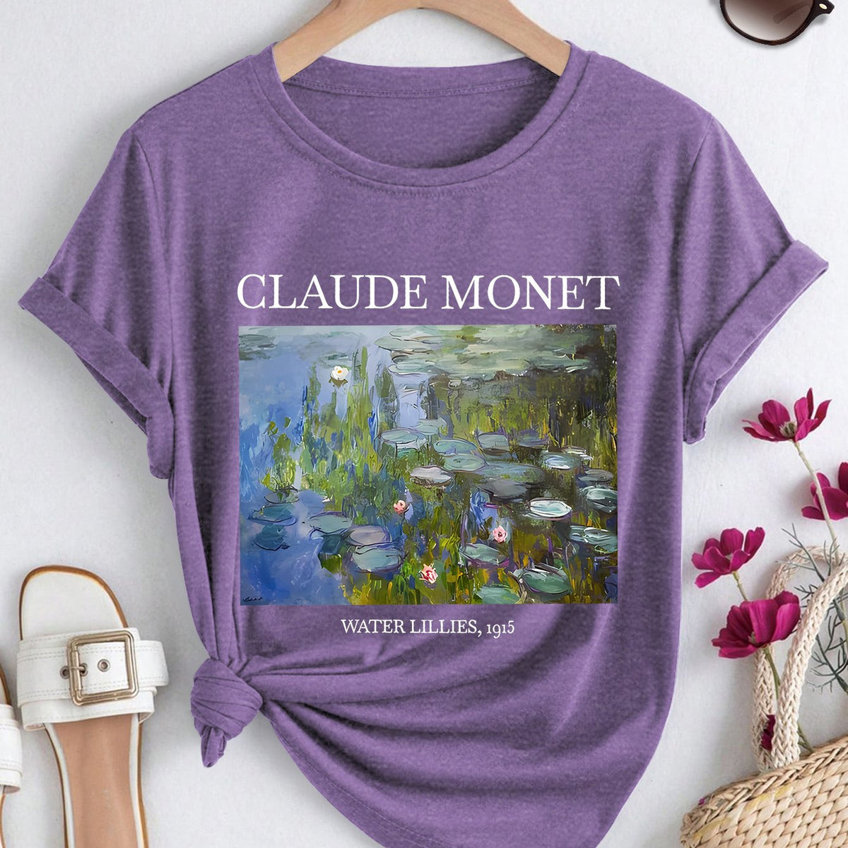 T-shirt grande taille, coupe ample, manches courtes, mise en situation