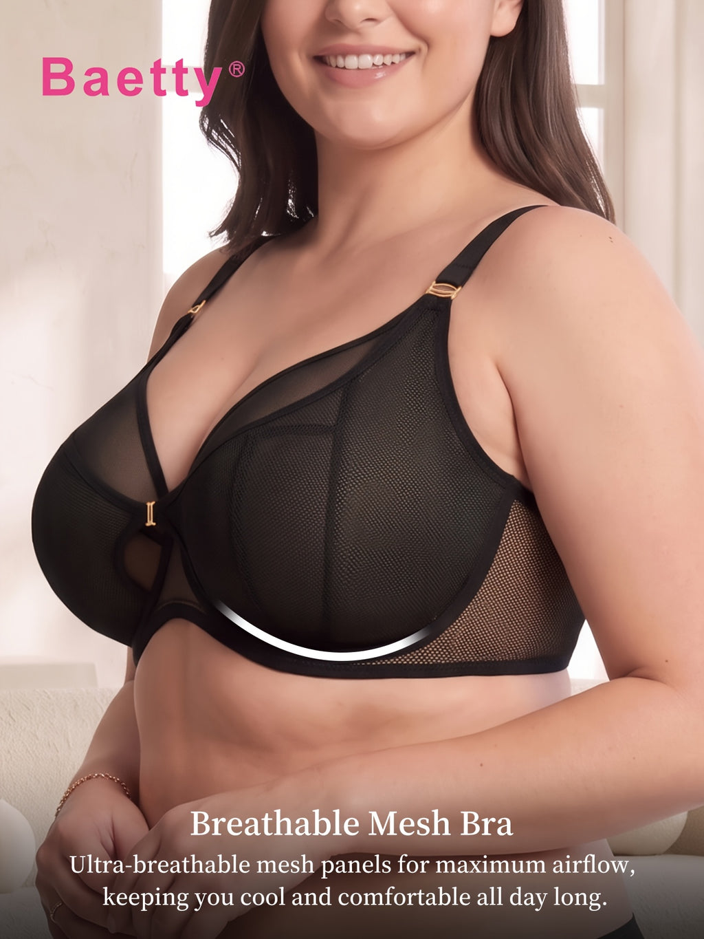 Soutien-gorge grande taille — Alvéoles ajourées au bonnet