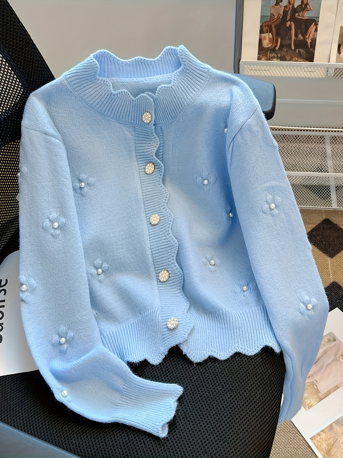 Gilet grande taille, volants, tombé fluide, chaleur d'hiver
