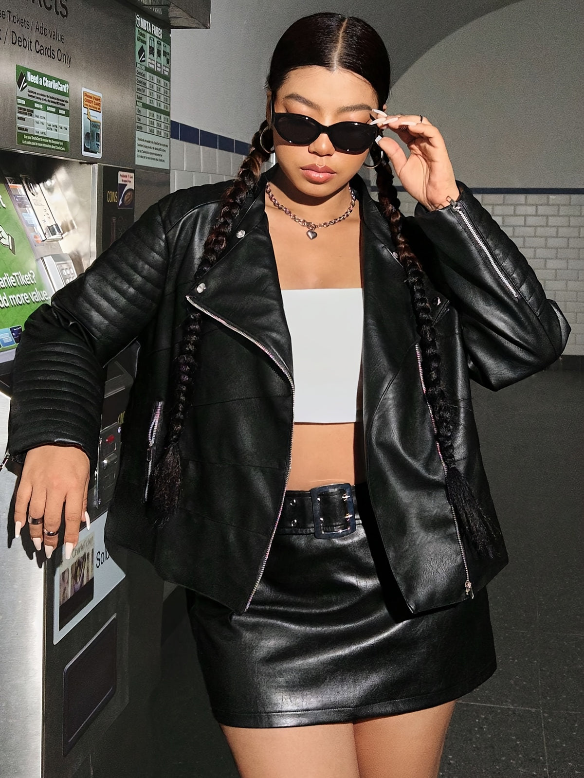 Veste grande taille, détail du tissu