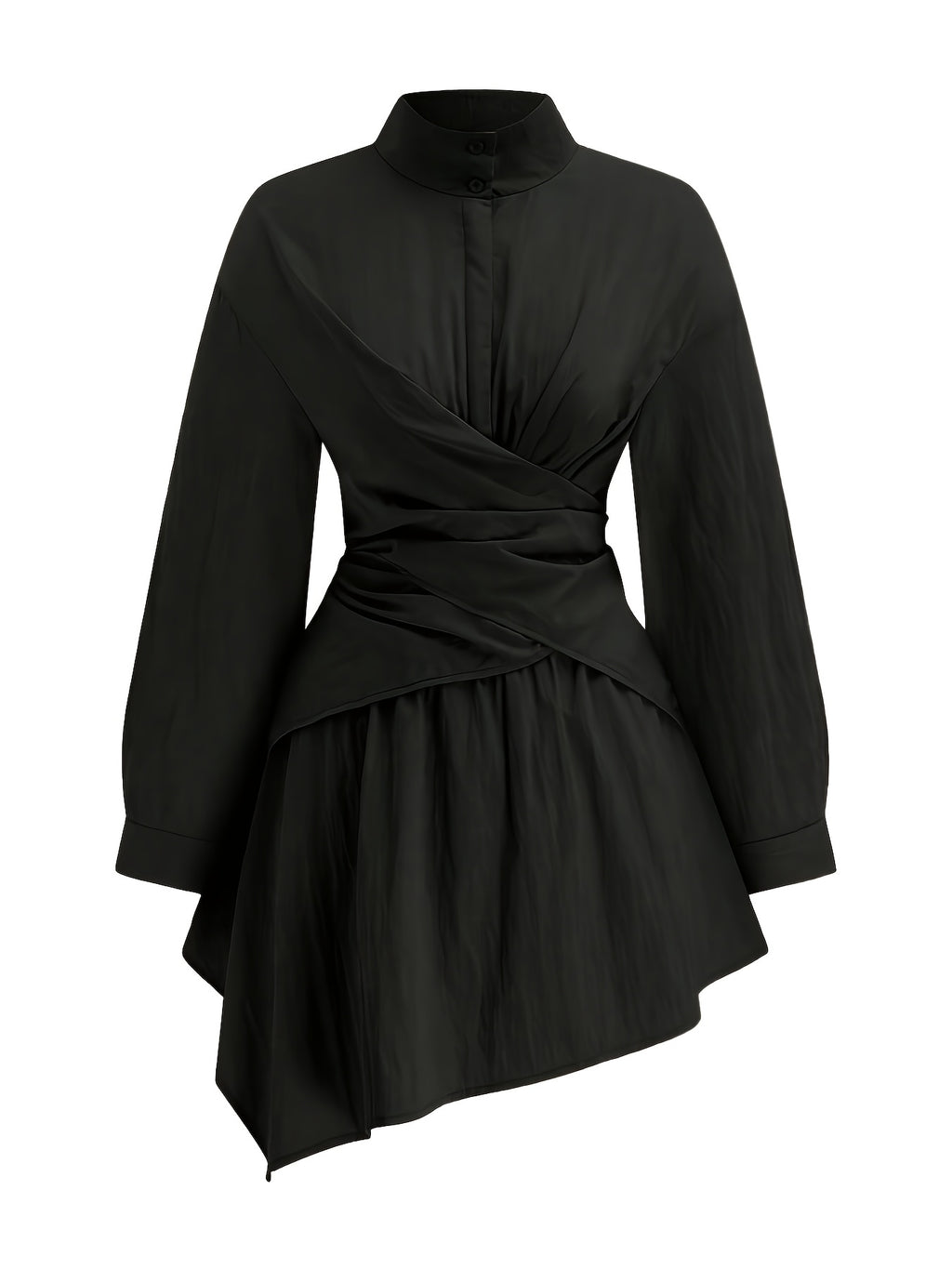 Robe grande taille, coupe ample, manches longues — composition : 100% Polyester