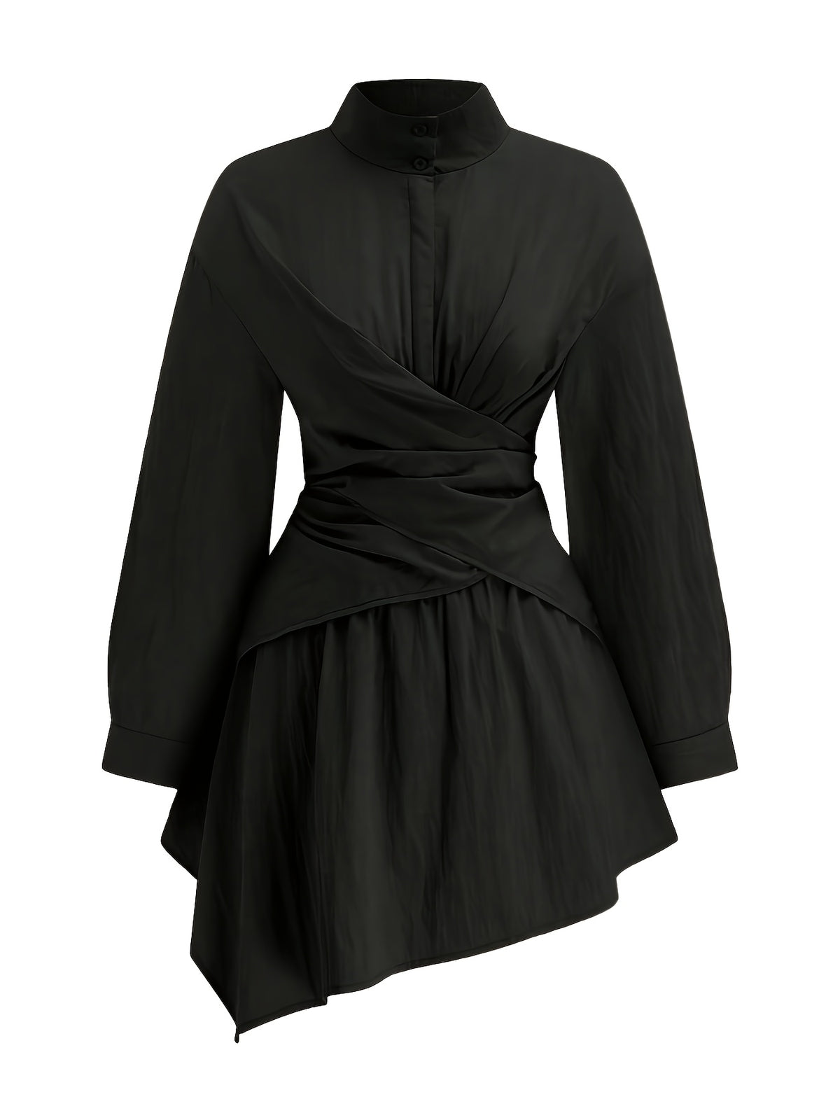 Robe grande taille, coupe ample, manches longues — composition : 100% Polyester