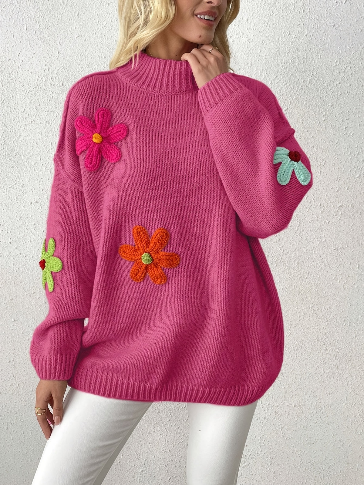 Pull grande taille, chaleur d'hiver, coupe asymétrique, détail du tissu