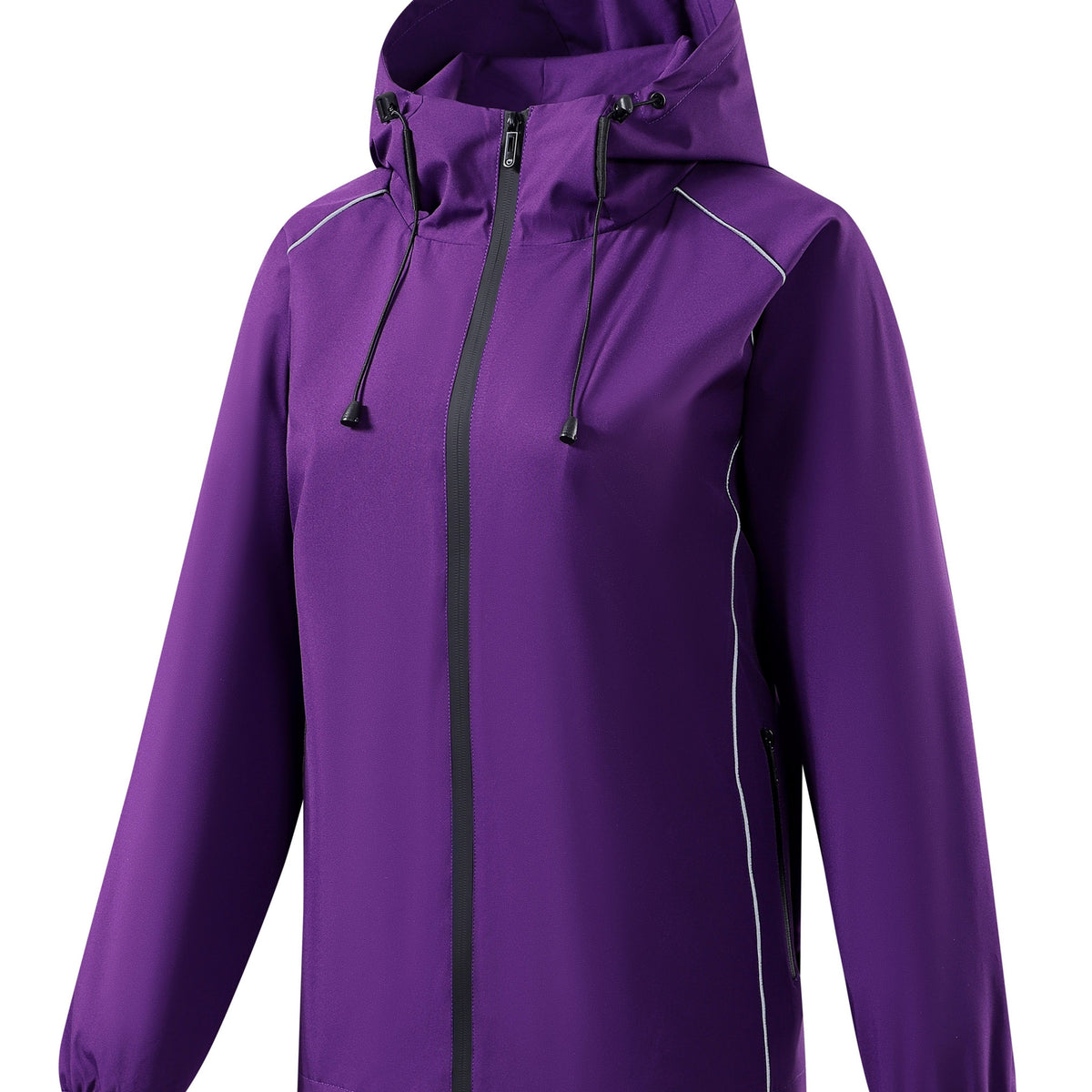 Veste grande taille, cordon de serrage, capuche — matière : polyester Image