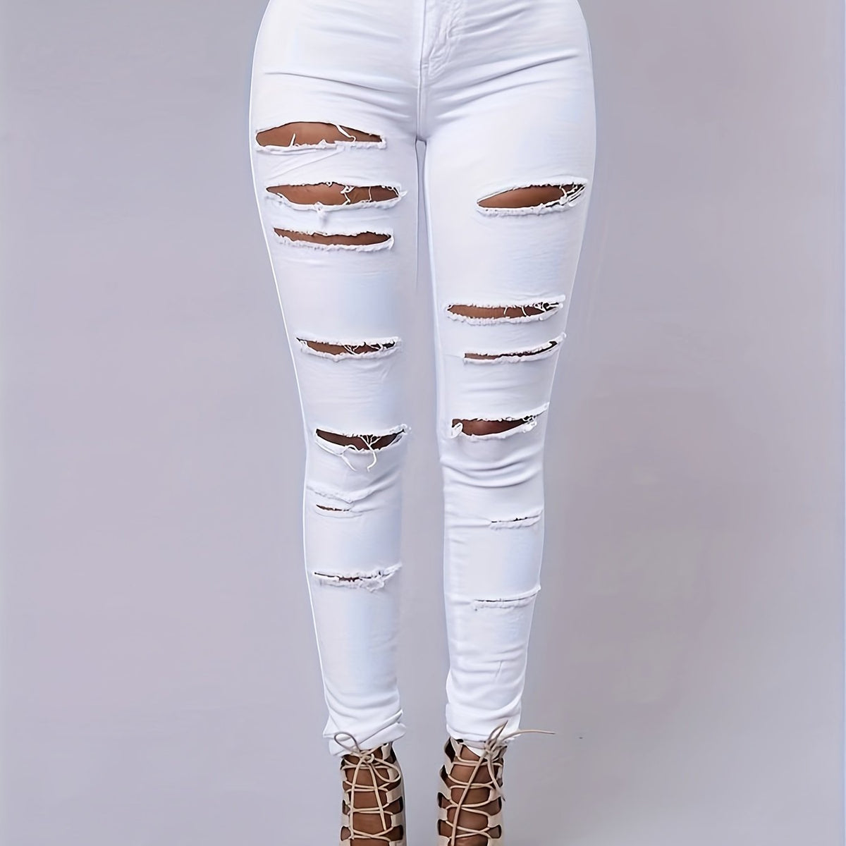 Pantalon grande taille, coupe oversize, tenue franche, esprit streetwear — matière : denim