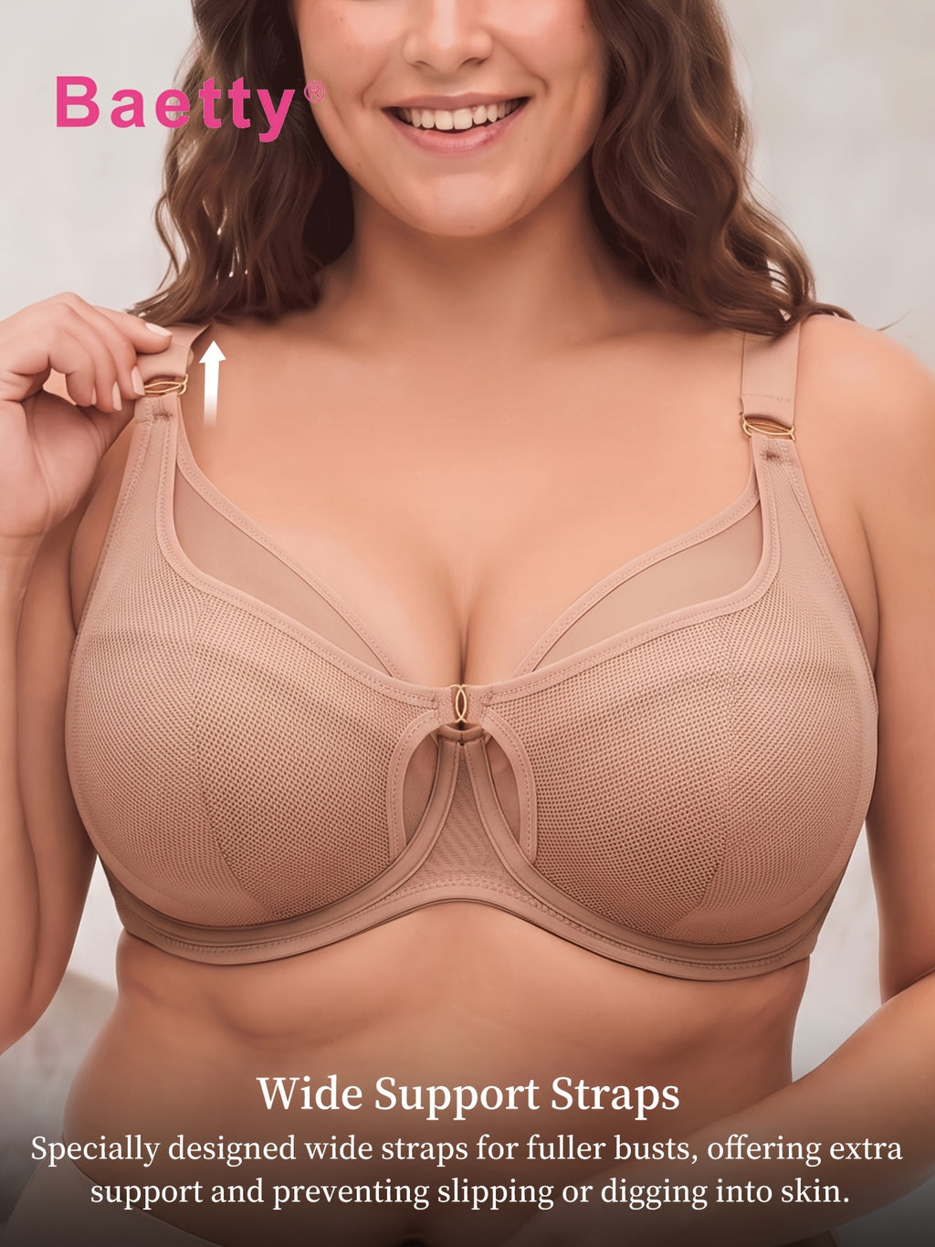 Soutien-gorge grande taille — Alvéoles ajourées au bonnet