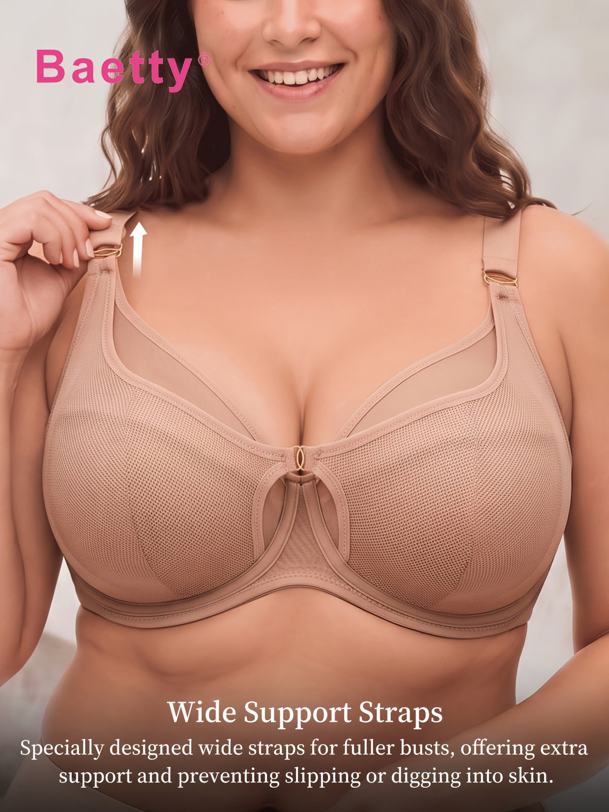 Soutien-gorge grande taille — Alvéoles ajourées au bonnet