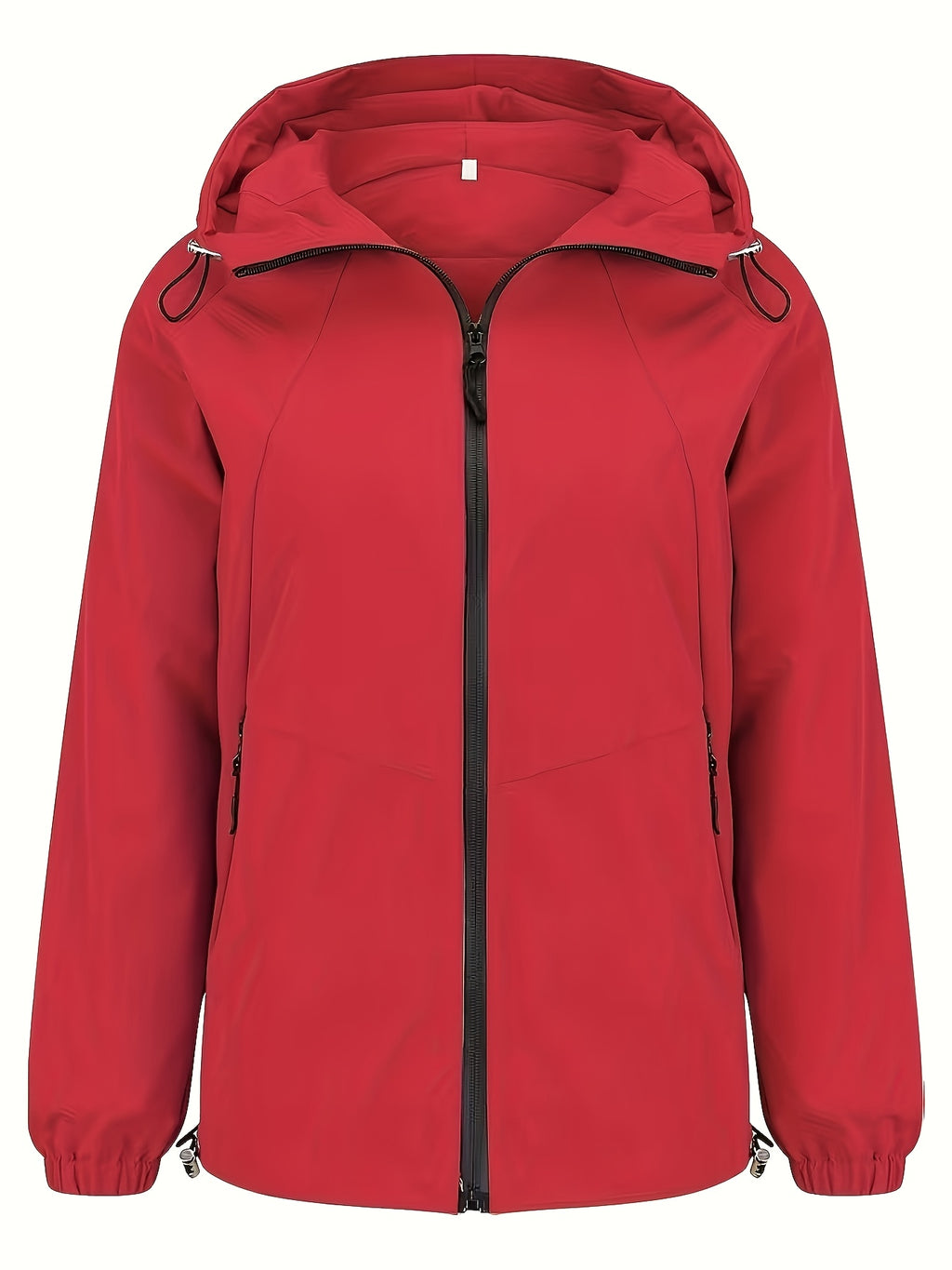 Veste grande taille, fermeture zippée, esprit trench, gros plan