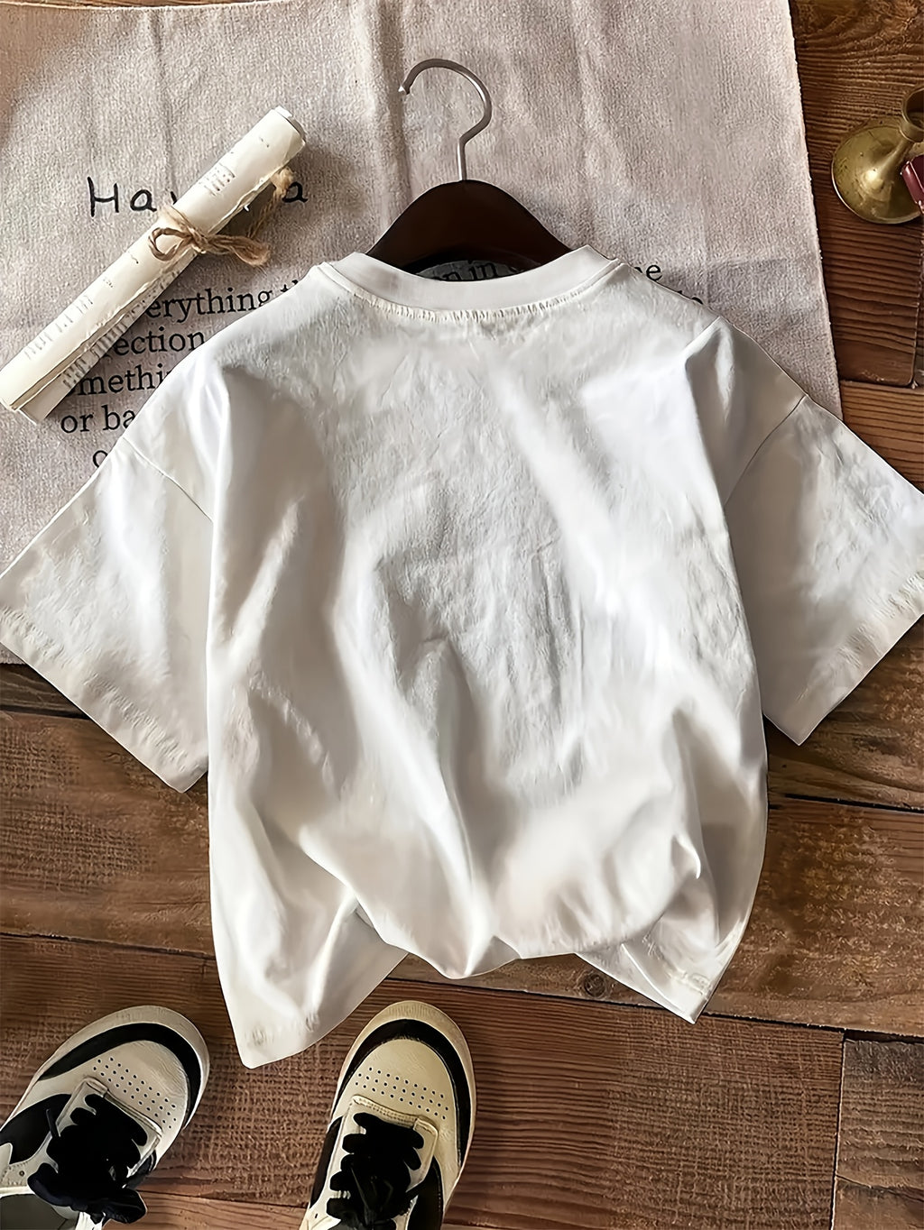 T-shirt grande taille, col rond, manches courtes, toucher naturel, autre coloris