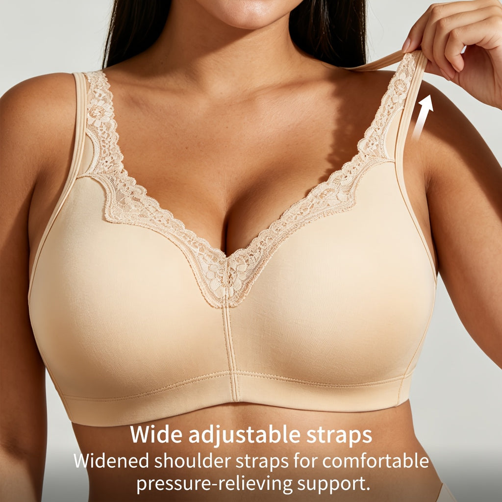 Soutien-gorge minimiseur grande taille, coton, jusqu'au 100F