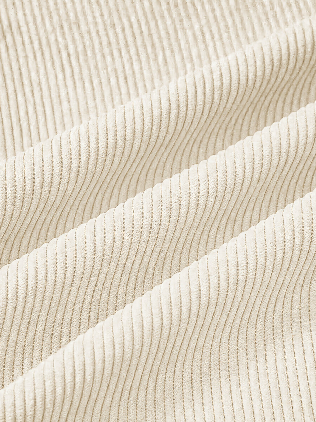 Jupe grande taille en velours côtelé, ceinture assortie, relief côtelé, détail du tissu