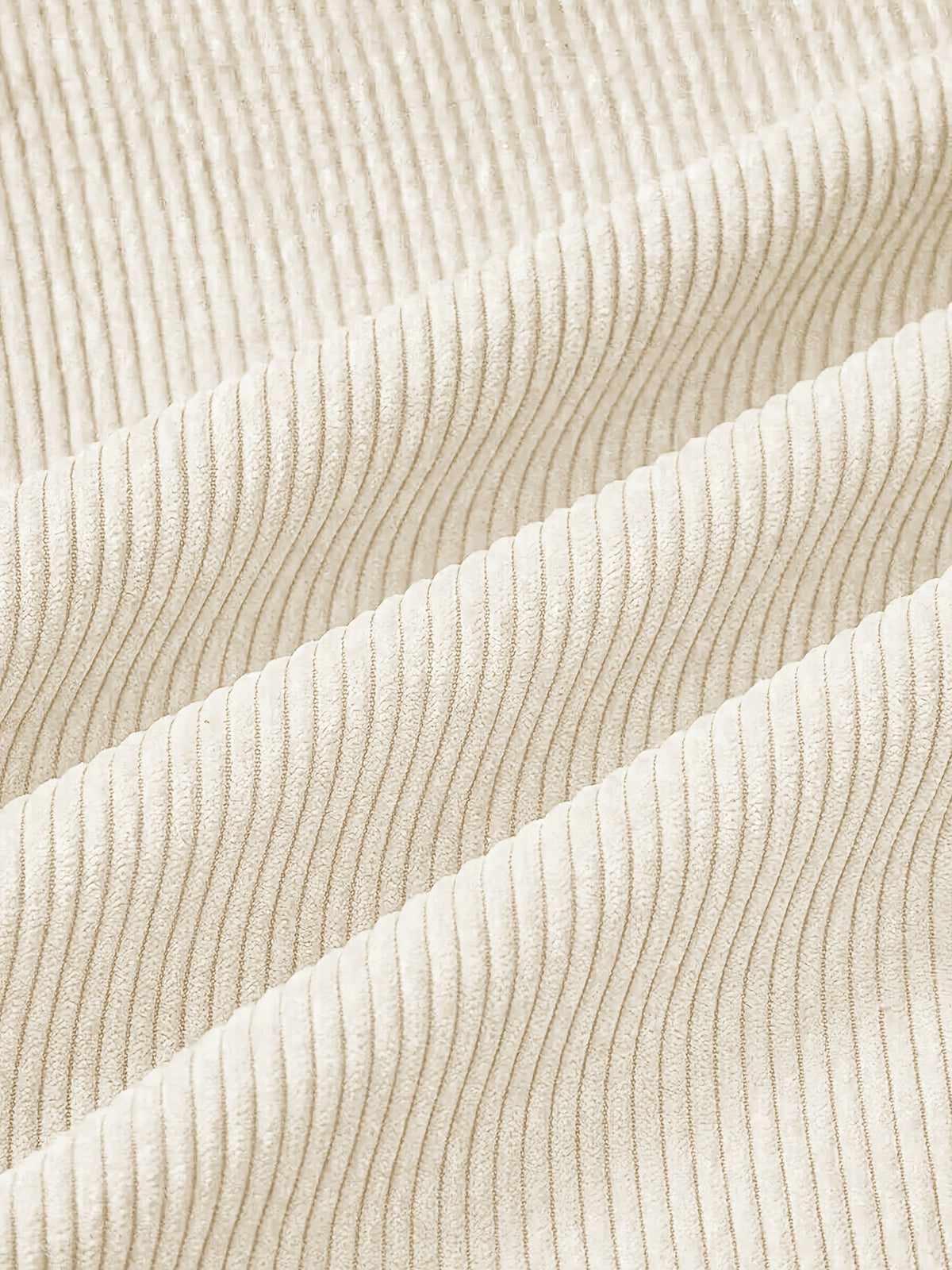 Jupe grande taille en velours côtelé, ceinture assortie, relief côtelé, détail du tissu