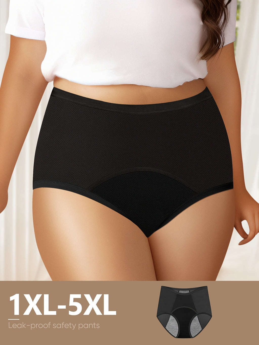 Culotte grande taille, coupe ajustée, effet gainant, gros plan