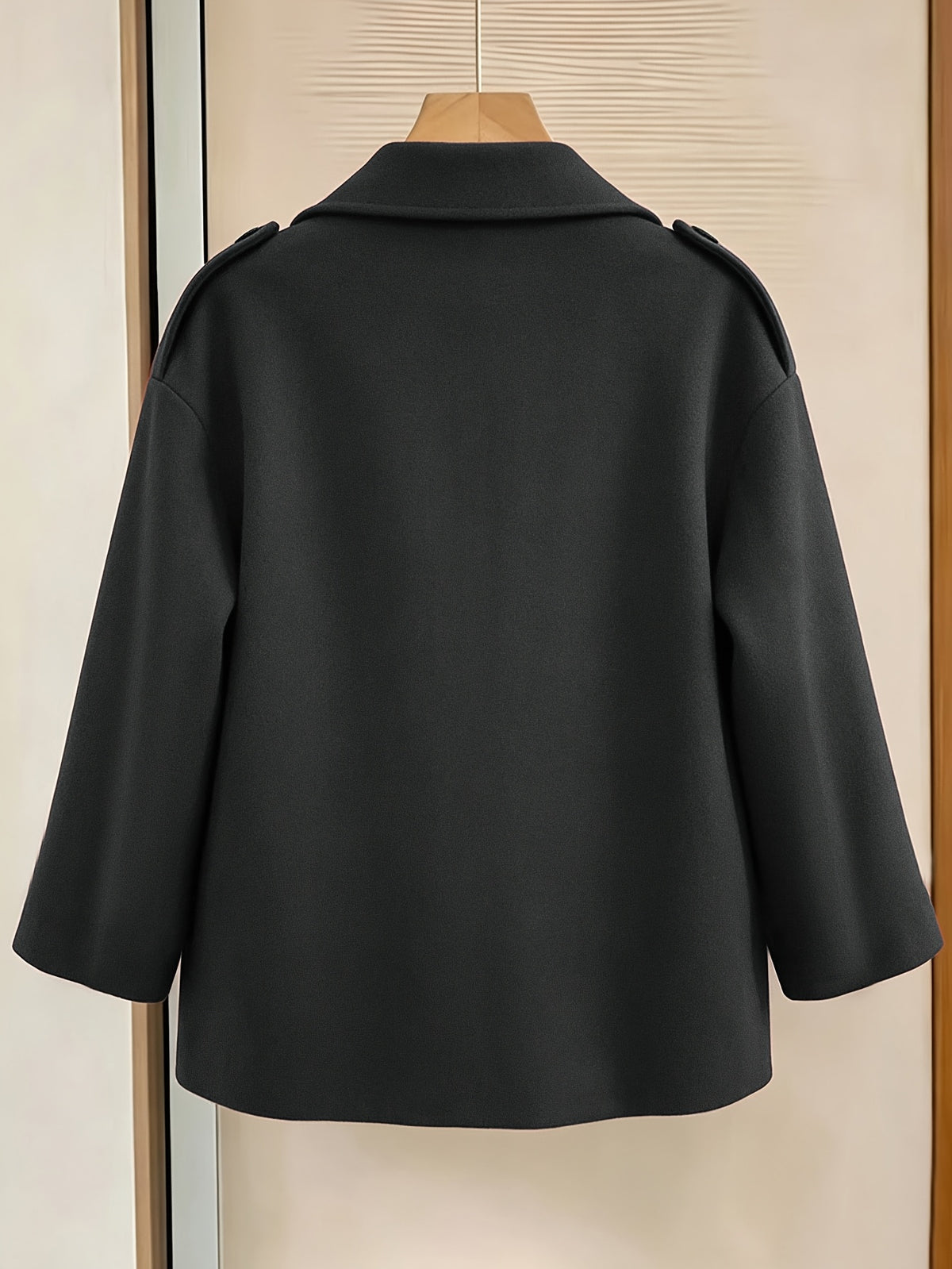 Manteau grande taille, doublure, porté de face