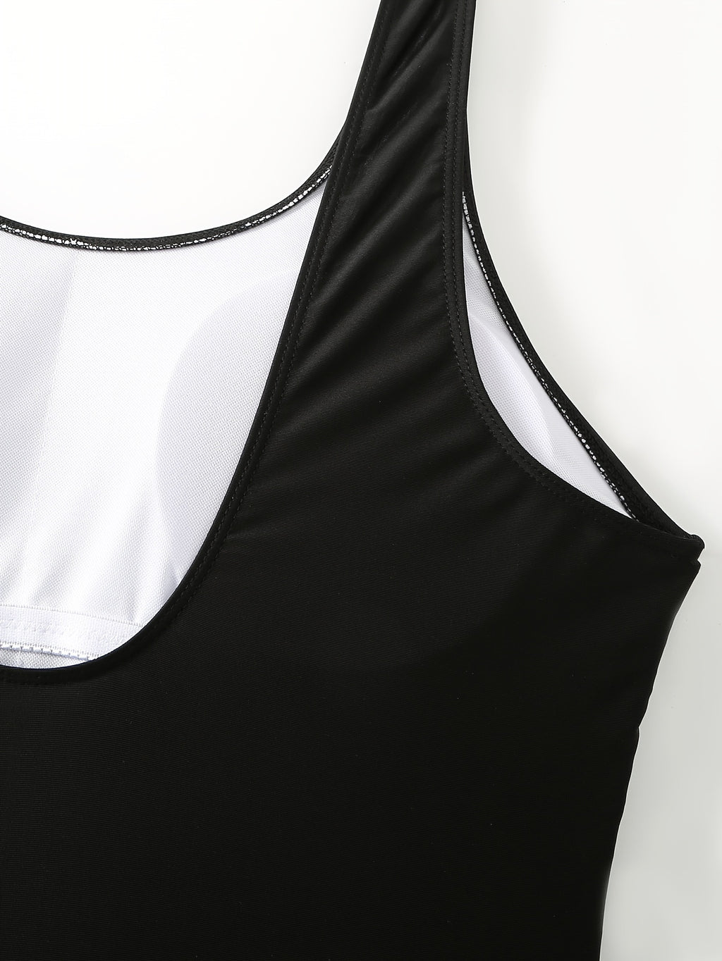 Maillot de bain grande taille, épaules dénudées, basique du quotidien, tissu opaque