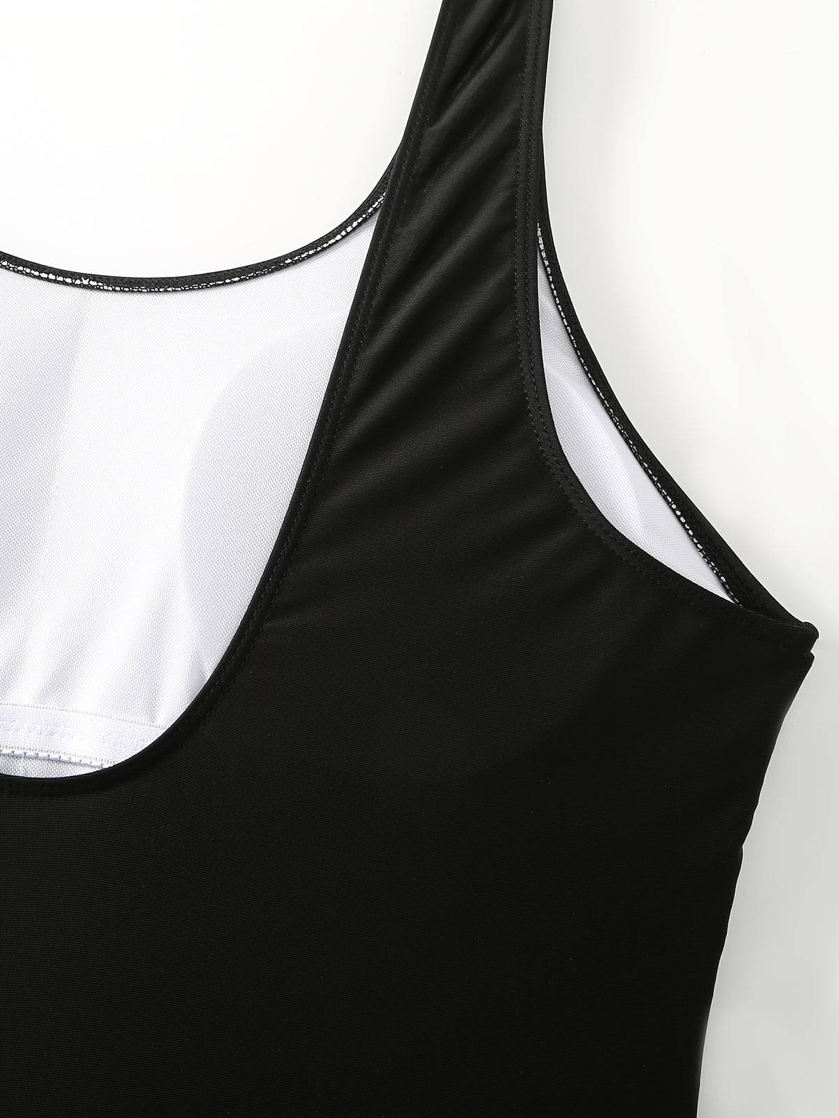Maillot de bain grande taille, épaules dénudées, basique du quotidien, tissu opaque