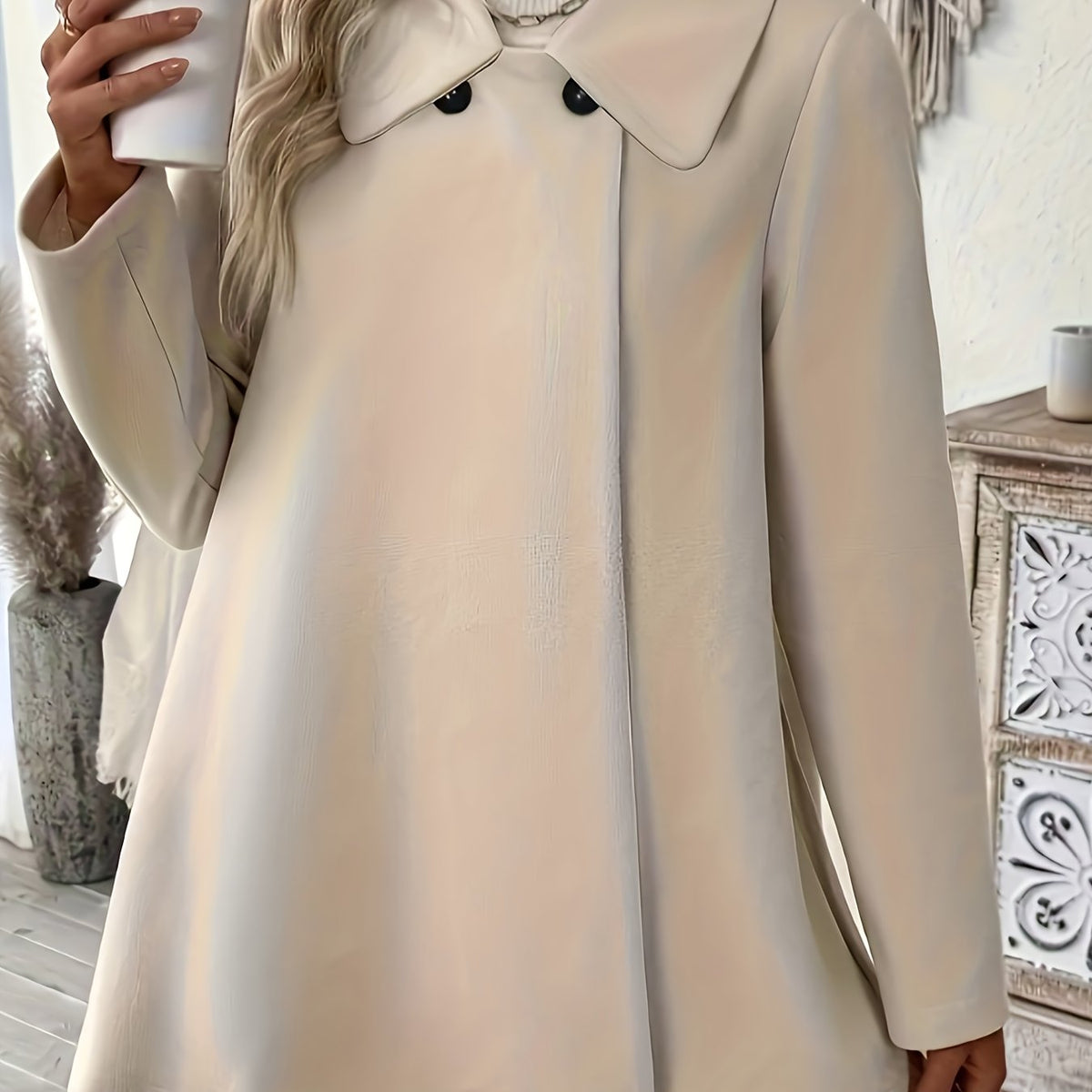 Trench grande taille, doublure, chaleur d'hiver — matière : polyester Image