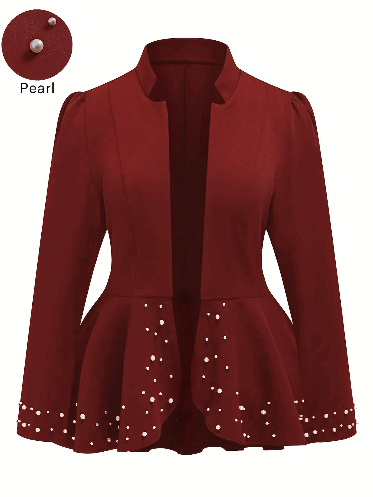 Pull grande taille, coupe oversize, col montant — matière : polyester Image