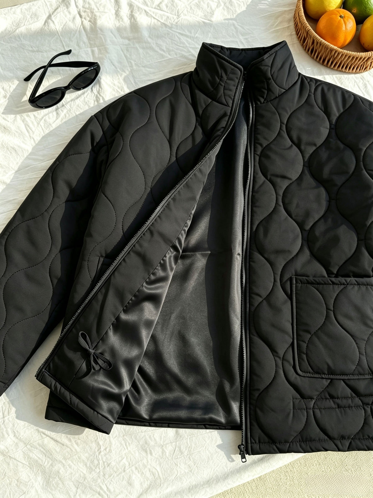 Manteau grande taille, fermeture zippée, matelassé — composition : 100% Polyester Image