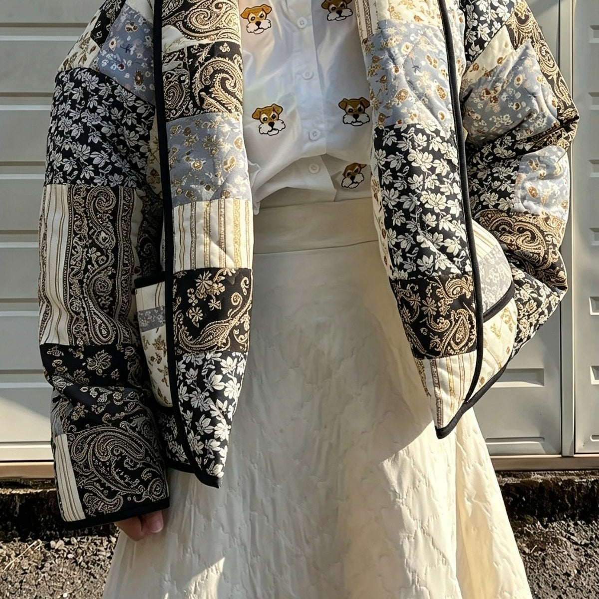 Manteau grande taille, coupe ample, poches plaquées, chaleur d'hiver Image