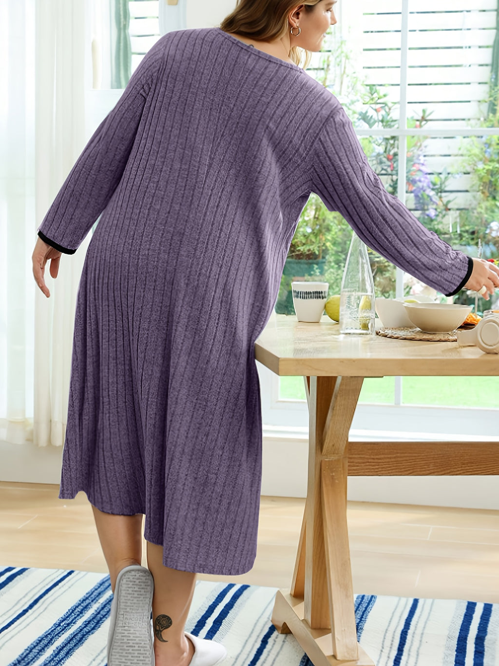 Chemise de grande taille, côtes brossées et ruban