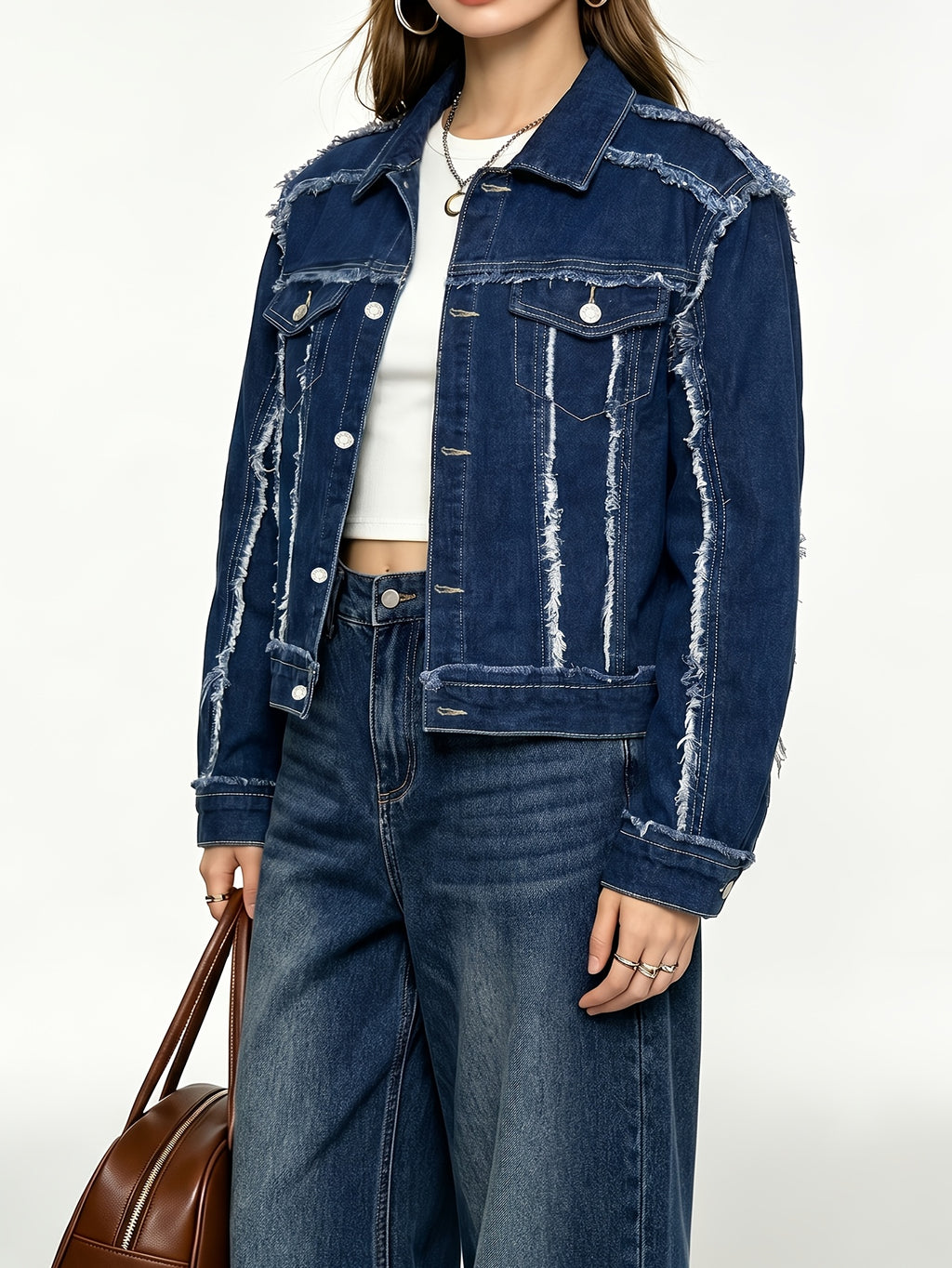 Veste grande taille, coupe oversize, manches longues, tenue franche, tissu opaque