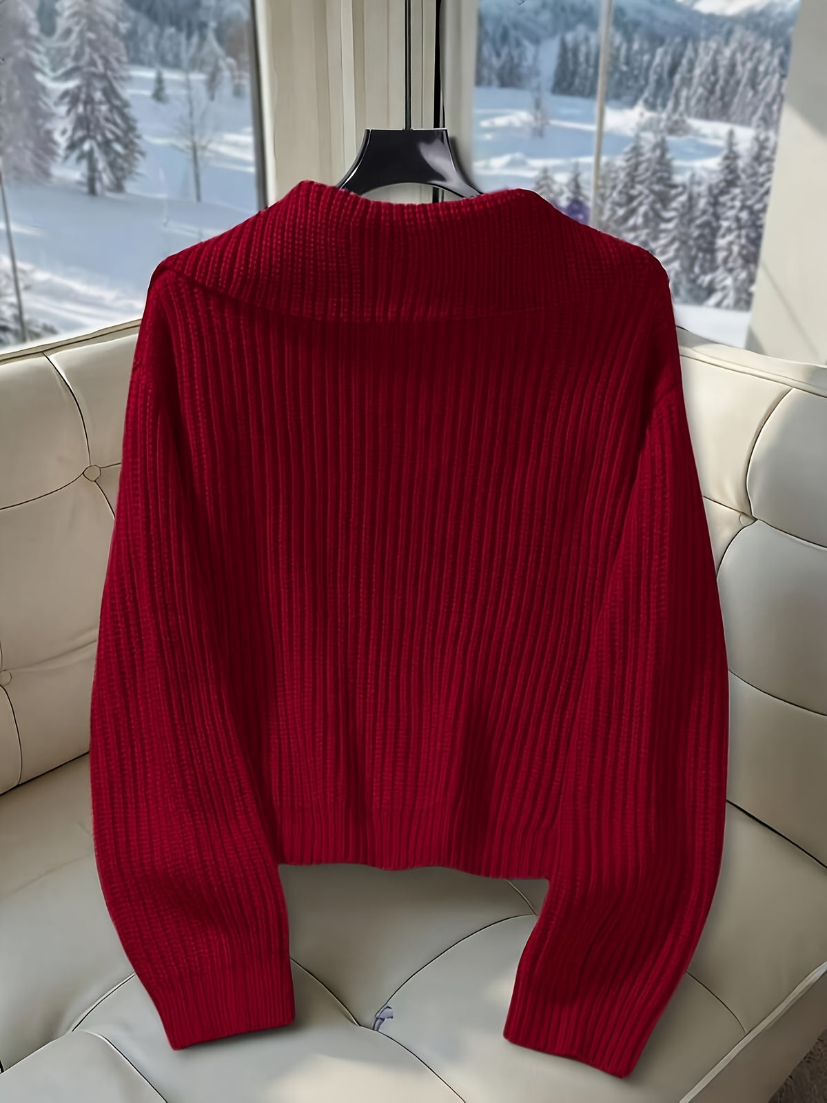 Cardigan grande taille, coupe oversize, fermeture zippée, chaleur d'hiver