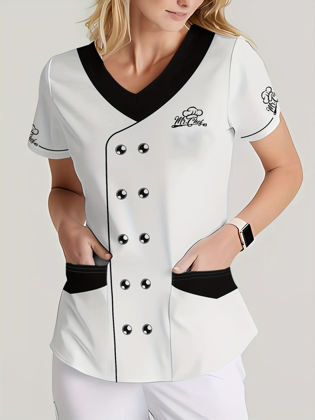 T-shirt grande taille, col V — composition : 100% Polyester