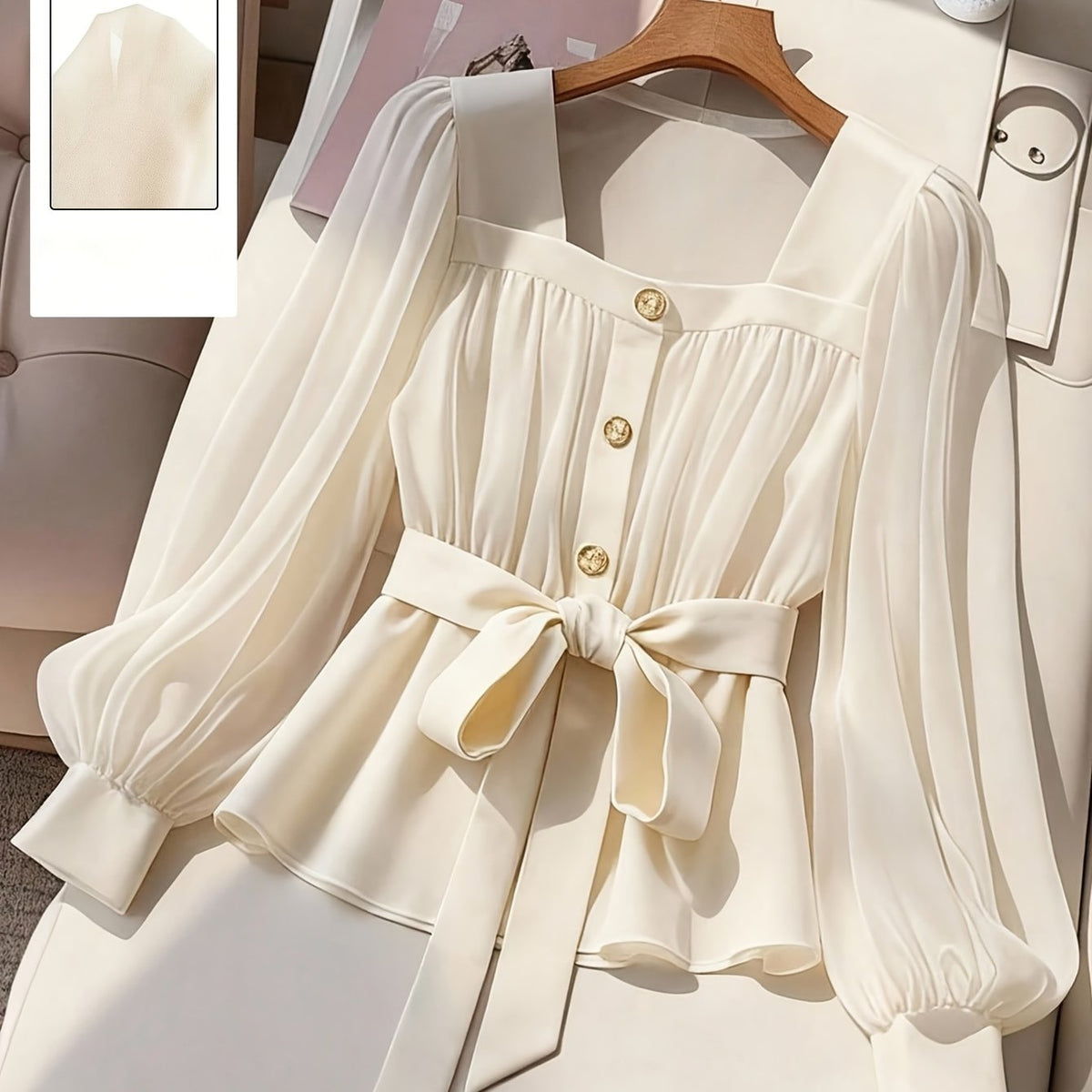 Top grande taille, ceinture assortie