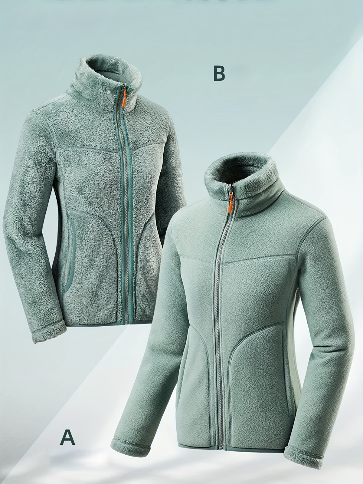Veste grande taille, chaleur d'hiver, esprit sportif, gros plan