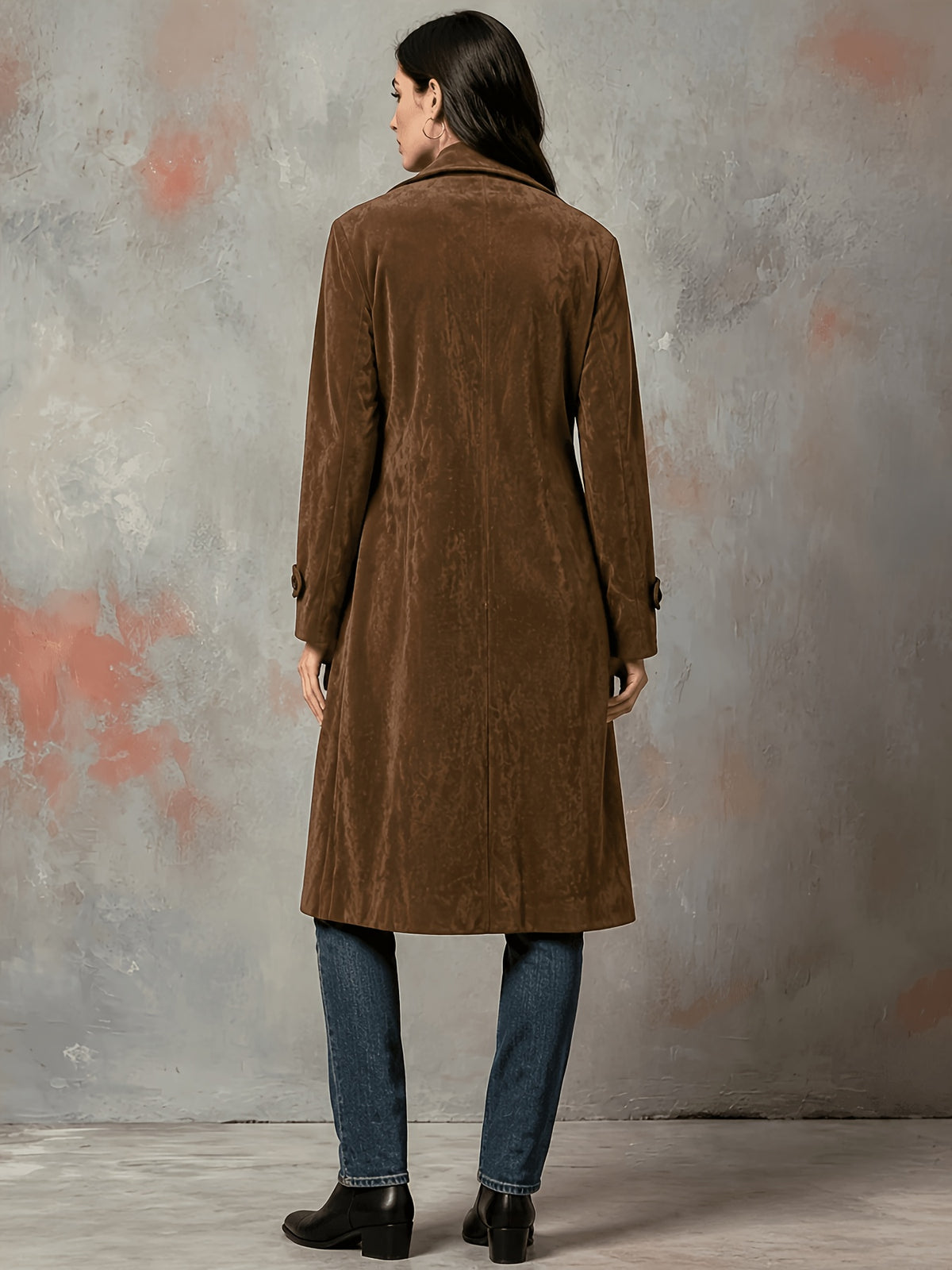 Manteau grande taille, poches pratiques, chaleur d'hiver, esprit trench, tissu opaque
