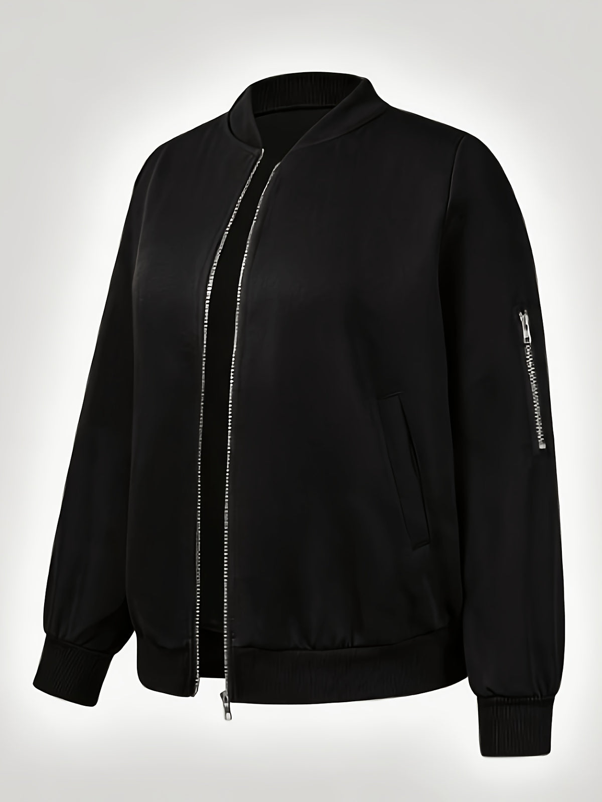 Veste grande taille, fermeture zippée, toutes saisons, autre coloris