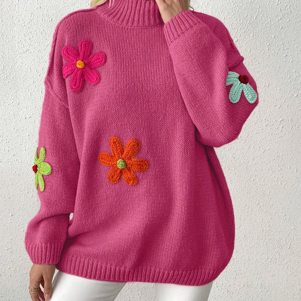 Pull grande taille, chaleur d'hiver, coupe asymétrique, vu de dos