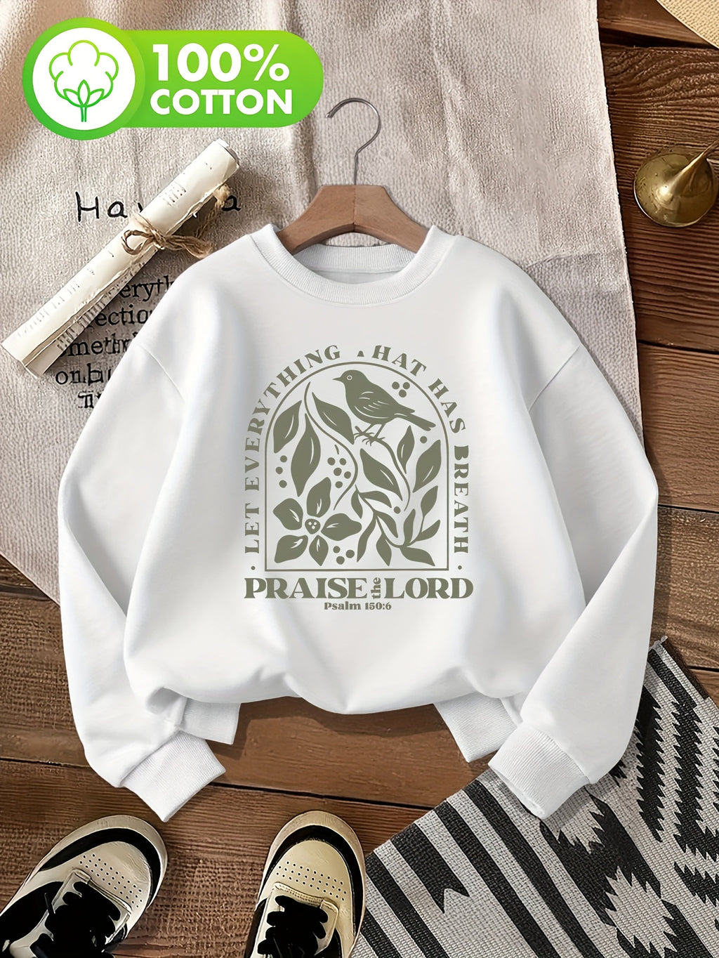 Pull grande taille, col rond, toucher naturel, chaleur d'hiver, détail du tissu