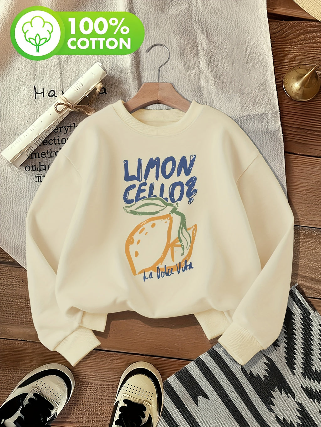 Sweat grande taille, col rond, capuche, toucher naturel, autre coloris