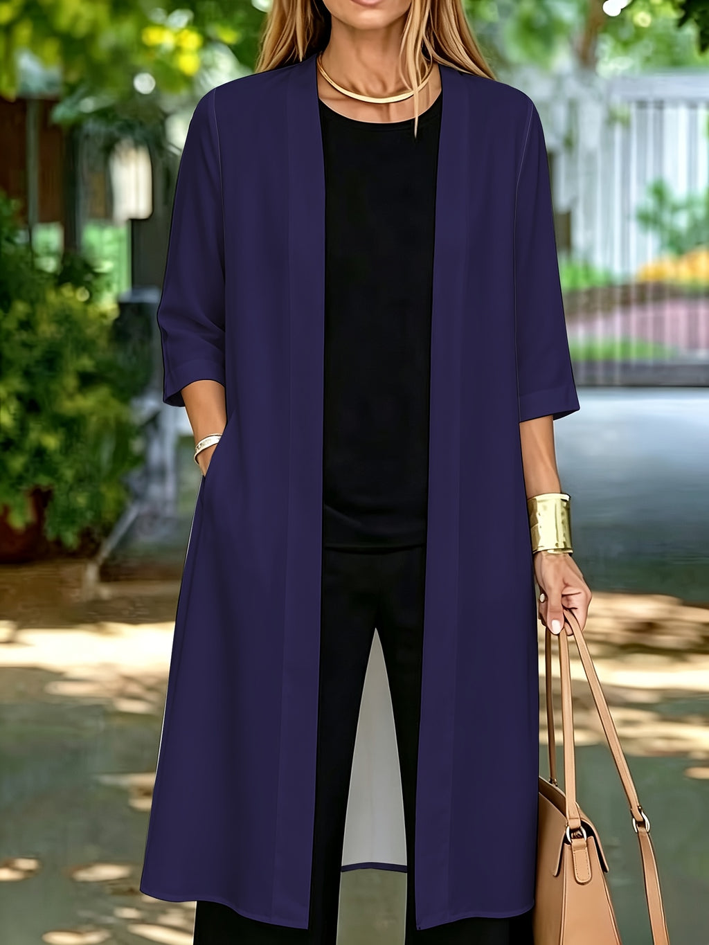Veste grande taille, coupe ample, poches pratiques, esprit trench, autre coloris