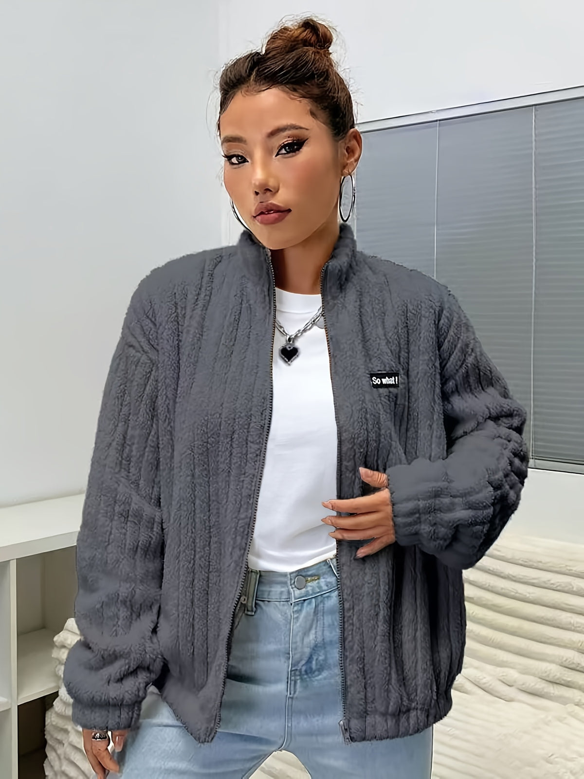 Veste grande taille, doublure, visuel produit